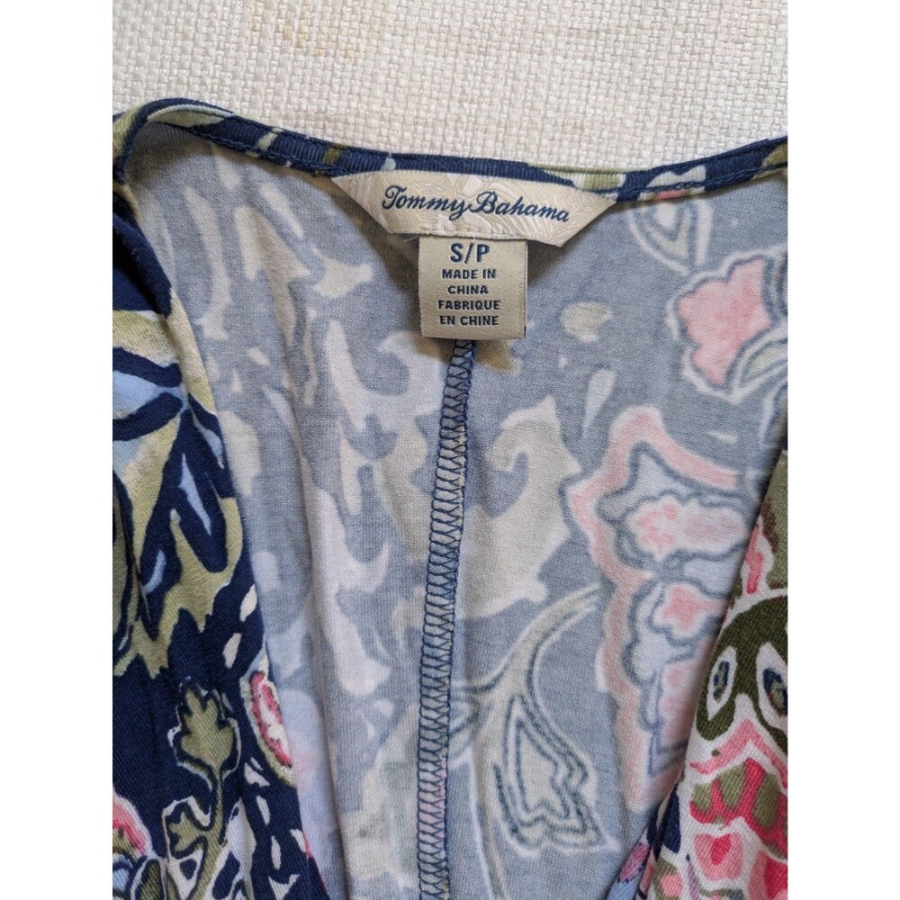 Tommy Bahama Sleeveless Blue Paisley Dress Size Small - Picture 5 of 5
